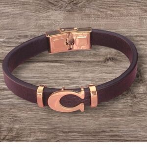 Purple Bracelet with Gold Accents